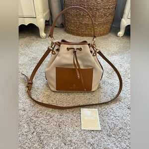 Michael Kors Brown and Cream Shoulder Bag